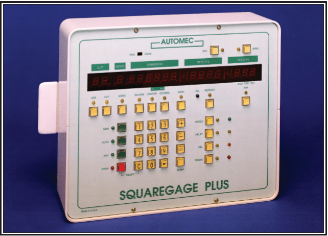 squaregage plus front gauge control system